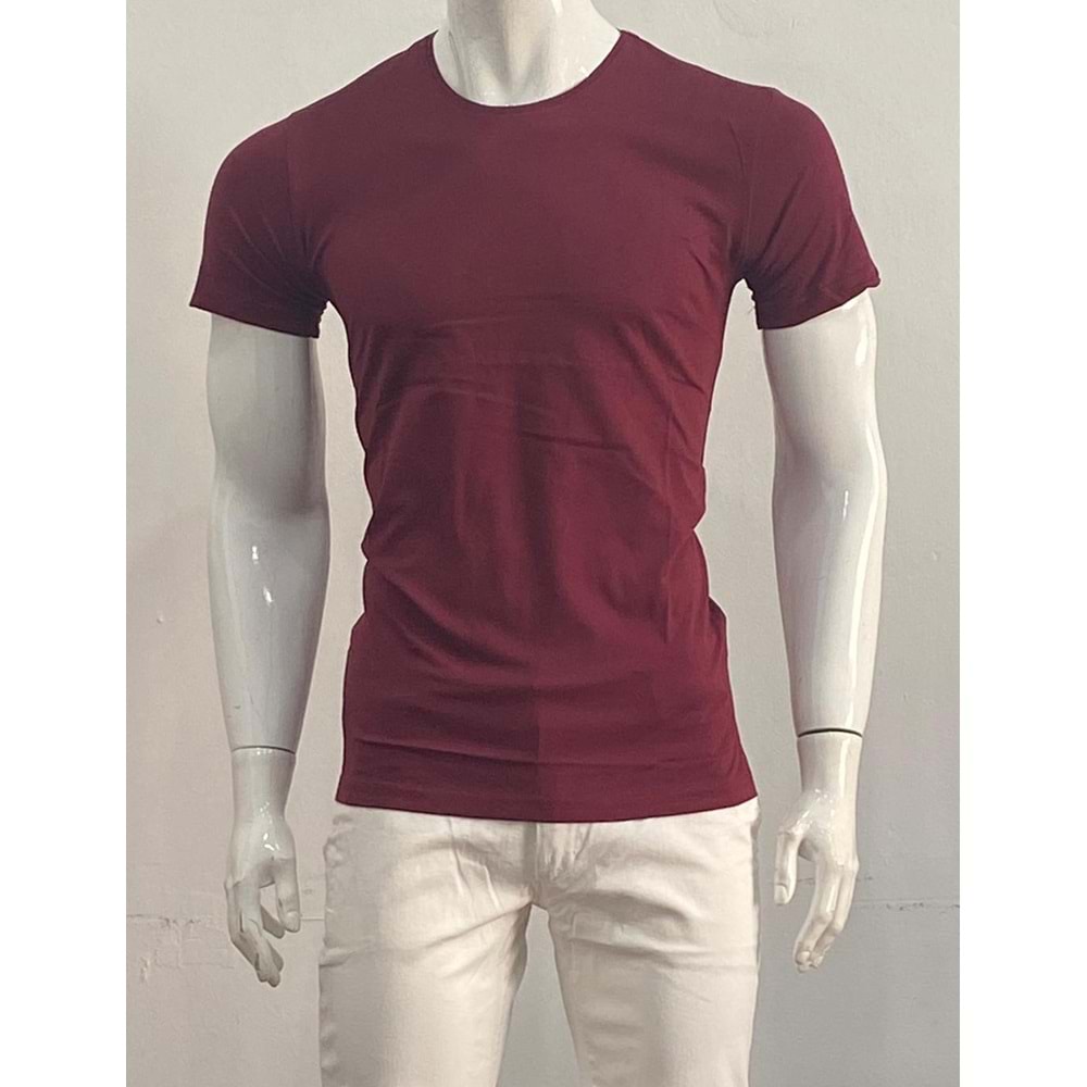 T-SHIRT - DYNAMO - YUVARLAK YAKA - BORDO - 2XL - ST00095-BORDO-2XL