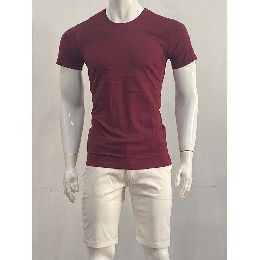 T-SHIRT - DYNAMO - YUVARLAK YAKA - BORDO - M - ST00095-BORDO-M