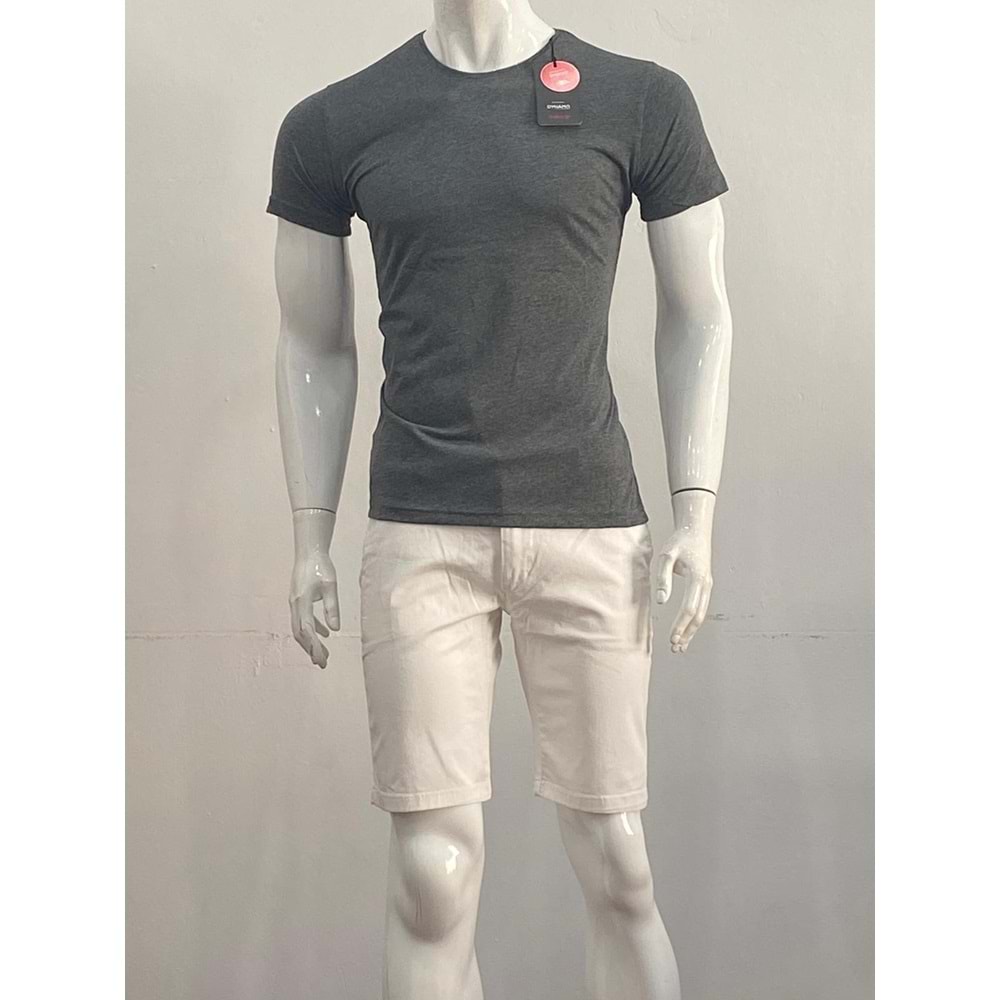 T-SHIRT - DYNAMO - YUVARLAK YAKA - FÜME - XL - ST00095-FÜME-XL