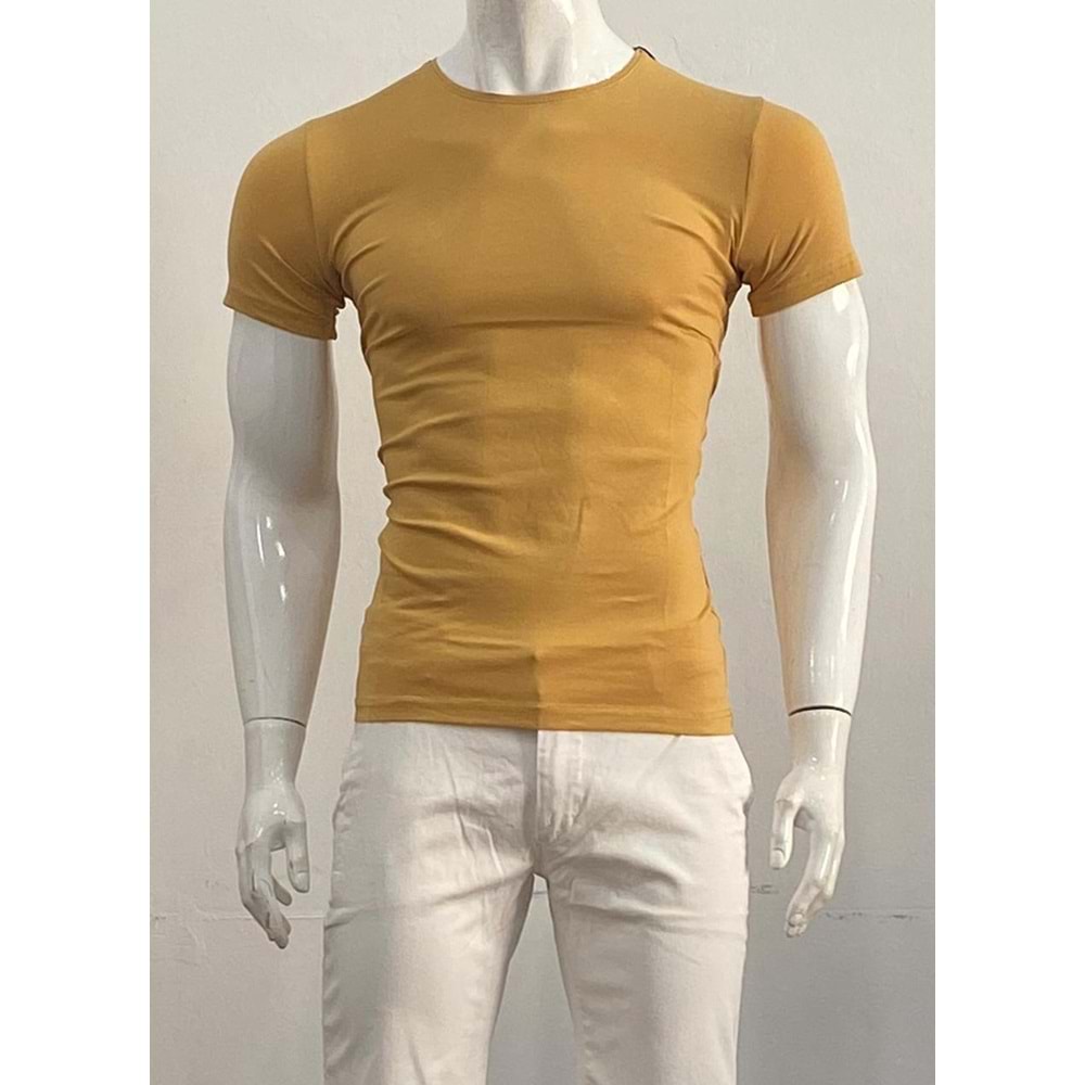 T-SHIRT - DYNAMO - YUVARLAK YAKA - HARDAL - 2XL - ST00095-HARDAL-2XL