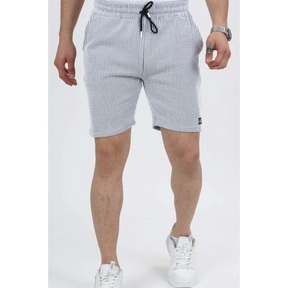ŞORT - KAPRİ - DYNAMO - ŞORT ÇİZGİLİ - GRİ - 2XL - ST00096-GRİ-2XL