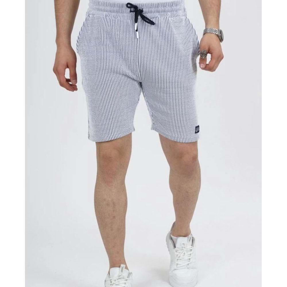 ŞORT - KAPRİ - DYNAMO - ŞORT ÇİZGİLİ - SİYAH-BEYAZ - 2XL - ST00096-SİYAH-BEYAZ-2XL